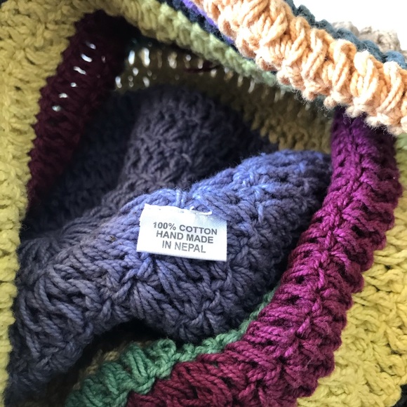 Nepal Handmade Crocheted Striped Beanie - Picture 5 of 7